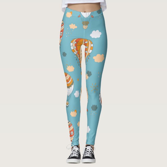 Leggings Ballons colorés Festive Motif Design (Devant)