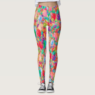 Leggings ballons doux multicolores rouges