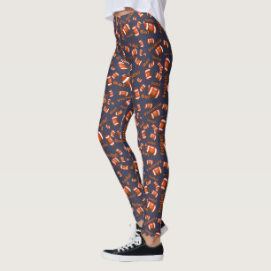 Leggings Ballons Et Textes De Football Américain