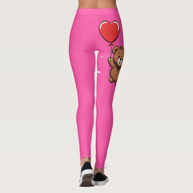 Leggings Ballons flottants à ours en peluche mignon (Dos)