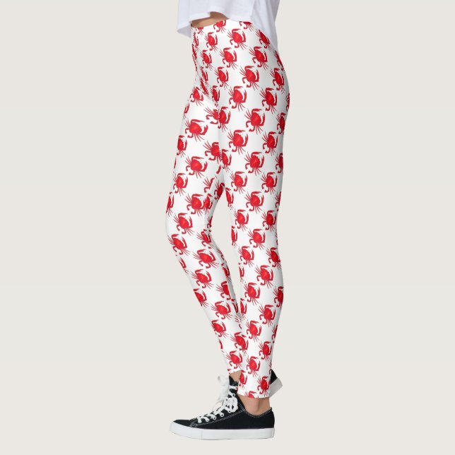 Leggings Baltimore Maryland Crabe Rouge Crabes Fruits de me (Gauche)
