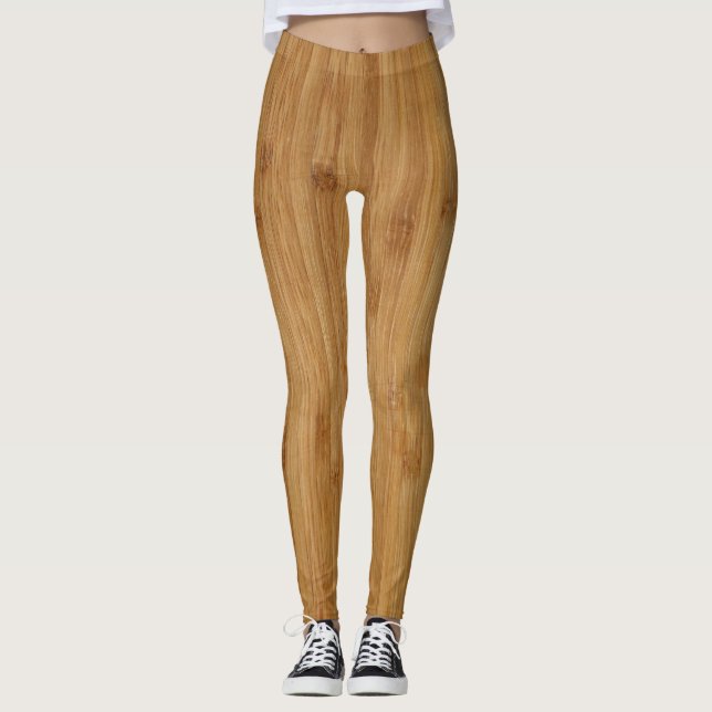 Leggings Bambou Bois texture Look (Devant)