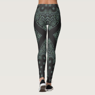 Leggings Bandana Boho noir et sable