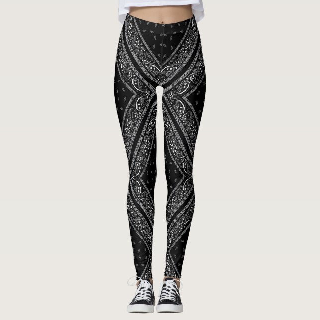 Leggings Bandana noir aussi (Devant)