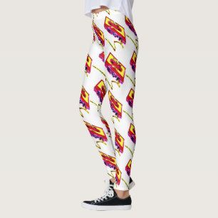 Leggings Bande de cassette des années 80