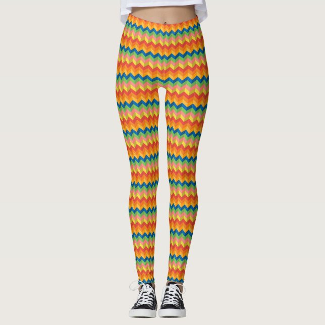 Leggings bande de zigzag (Devant)