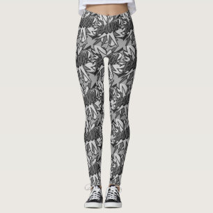 Leggings Bande dessinée noire et blanche Pop Art BANG