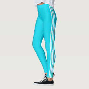 Leggings Bande latérale Legs bleus Turquoises avec des coul
