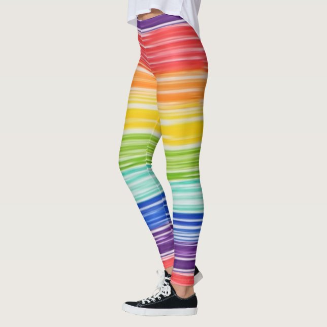 Leggings Bandes arc-en-ciel inondées (Gauche)