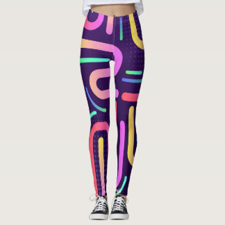 Leggings bandes colorées à léguer