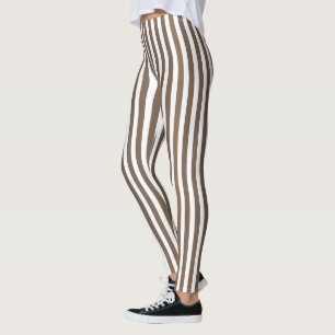 Leggings Bandes de bonbons de couleur et blanc