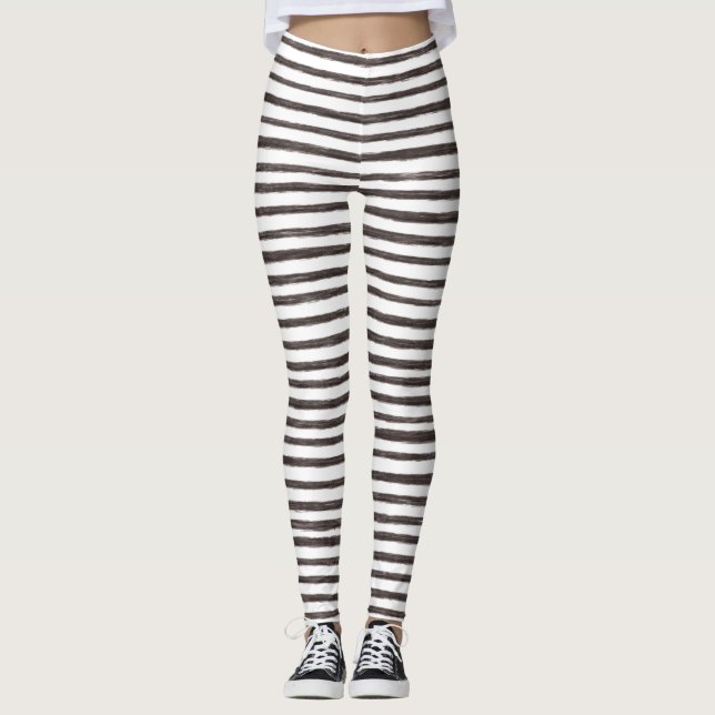 Leggings Bandes horizontales incrustées (Devant)