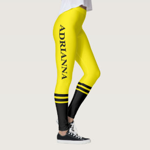 Leggings Bandes horizontales noires   Nom   Jaune canari