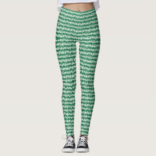 Leggings Bandes horizontales organiques - Vert forestier