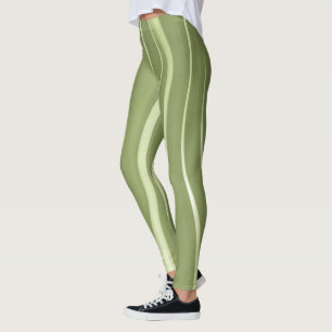 Leggings Bandes Vertes Arrière - plans Et Blances