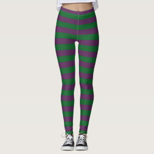 Leggings Bandes vertes et violettes de la forêt