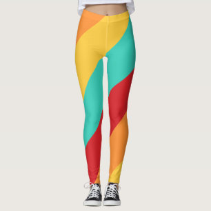 Leggings Bandes verticales multicolores