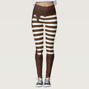 Leggings Barre de bonbons au chocolat à égoutture