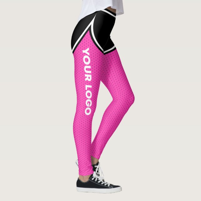Leggings Barsity Basketball Hot rose noir Shorts votre logo (Droite)
