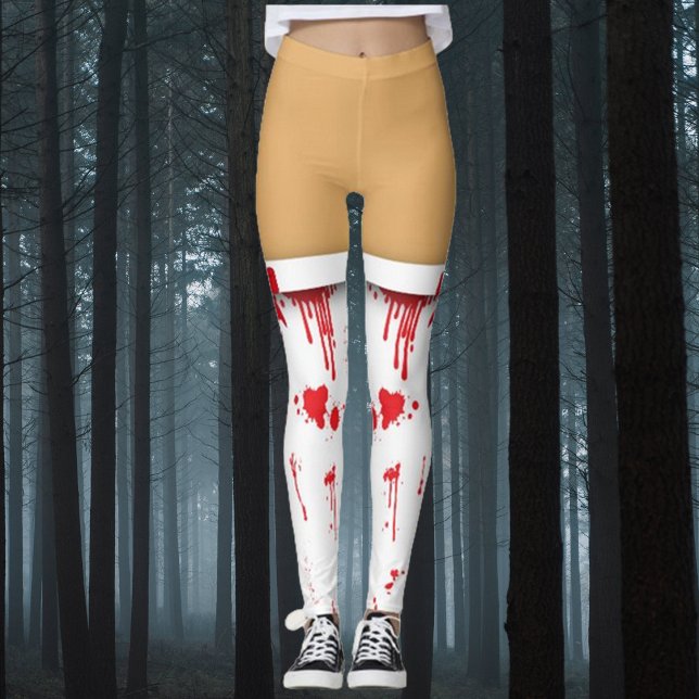 Leggings Bas d'infirmières squelettés de sang d'Halloween (Créateur téléchargé)
