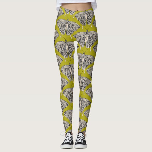 Leggings basalte de citron papillon (Devant)