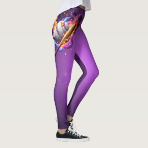 Leggings Baseball en feu.