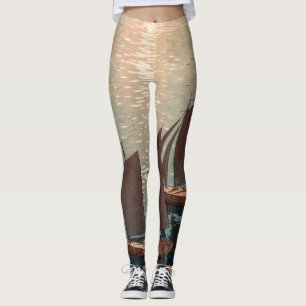 LEGGINGS BATEAUX JAPONAIS SUR HAUTS JAMBRES IMPRIMÉS