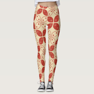 Leggings Batik Kawung, motif indonésien, javanais, ethnique