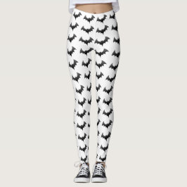 Leggings Bats noirs Jambes blanches Costume d'Halloween