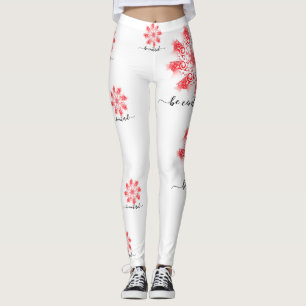 Leggings Be centered red mandala fractal