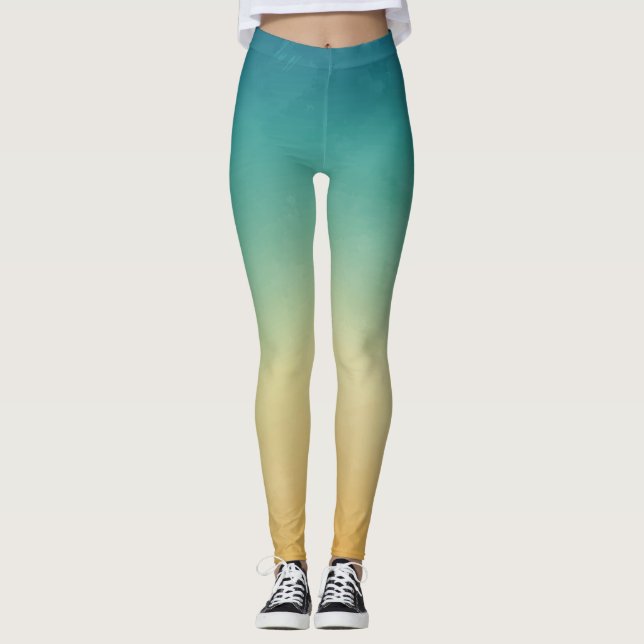 Leggings Beach Sonnenuntergang Palmenbaum String L (Vorderseite)