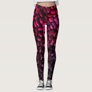 Leggings Bean de café violet et rose