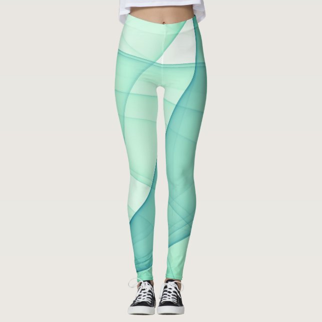 Leggings Beau Art Décor Géométrique Abstrait (Devant)