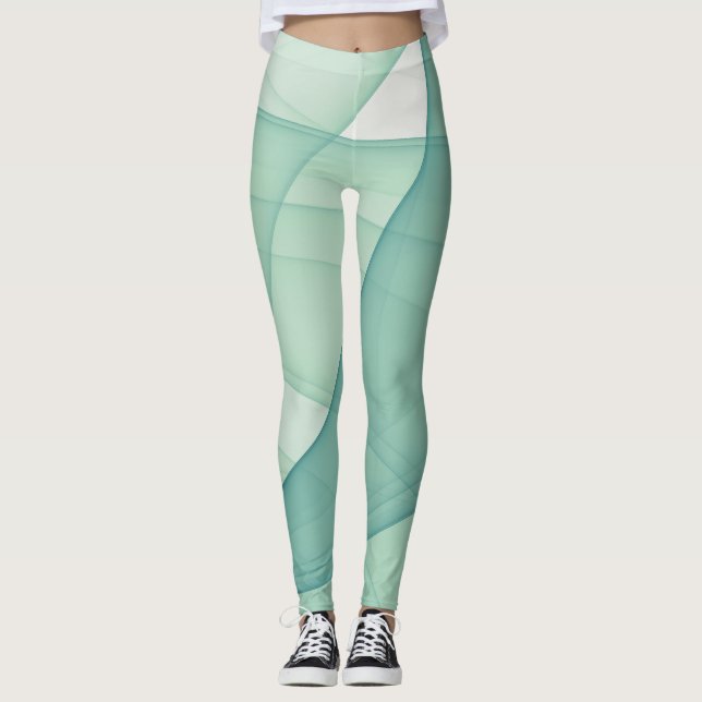 Leggings Beau Art Décor Géométrique Abstrait (Devant)