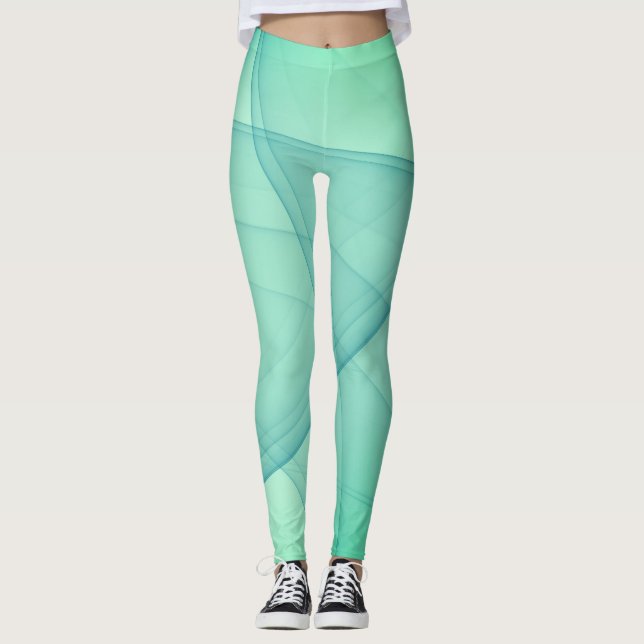 Leggings Beau Art Décor Géométrique Abstrait (Devant)