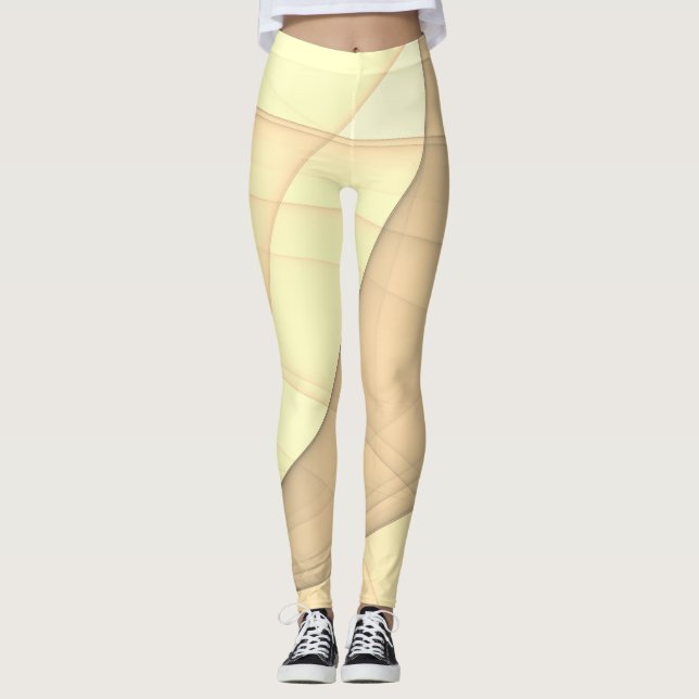 Leggings Beau Art Décor Géométrique Abstrait (Devant)