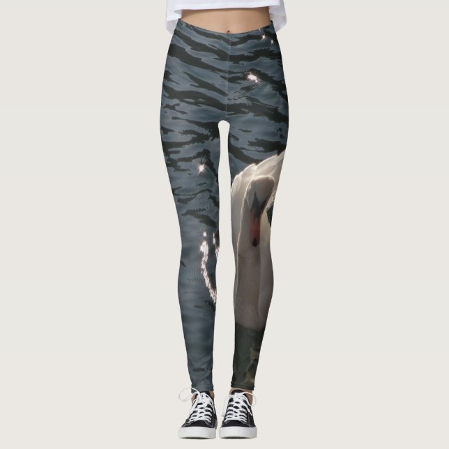 Leggings Beau cygne blanc (Devant)