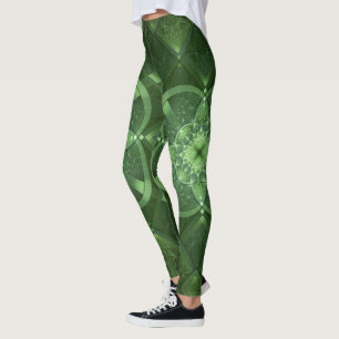 Leggings Beau Motif Celtique Fractal Green