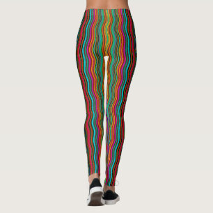 Leggings Beau Motif coloré Wavy Stripe