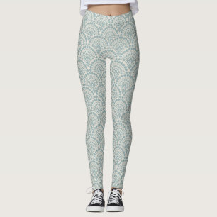 Leggings Beau Motif dentelle sur Mint Green