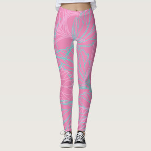 Leggings Beau motif feuille