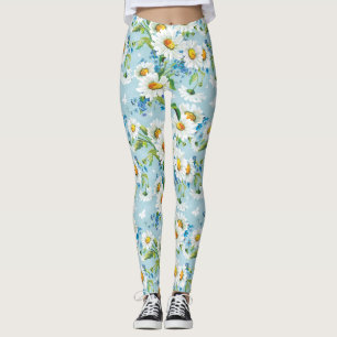 Leggings Beau motif floral lumineux élégant 2