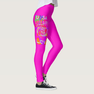 Leggings Beau motif rose bébé extraordinaire Hilary texte a