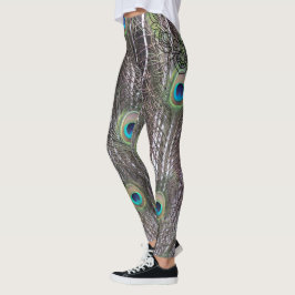 Leggings Beau paon avec queue ouverte