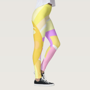 Leggings beau soleil peinture abstraite