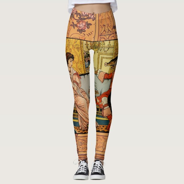 Leggings Beauté Beast Classic Fairy Tale Caractères (Devant)