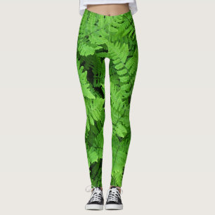 Leggings Beauté de fougères vertes