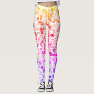 Leggings Beaux Cercles Géométriques Colorés 