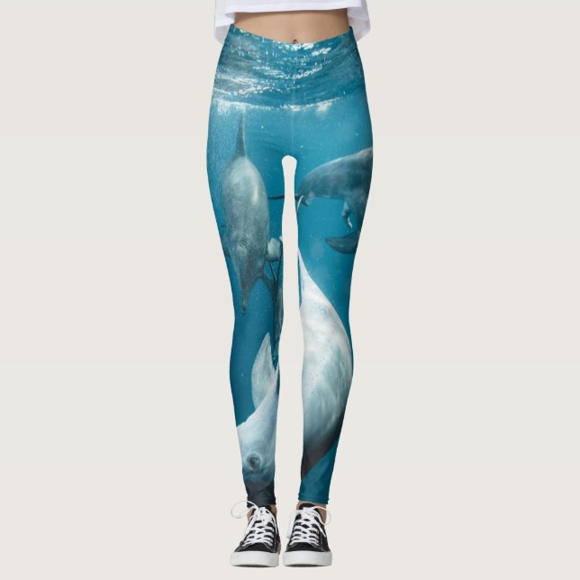 Leggings Beaux dauphins mignons (Devant)
