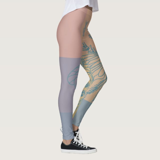 Leggings Bee dorée moderne (Droite)
